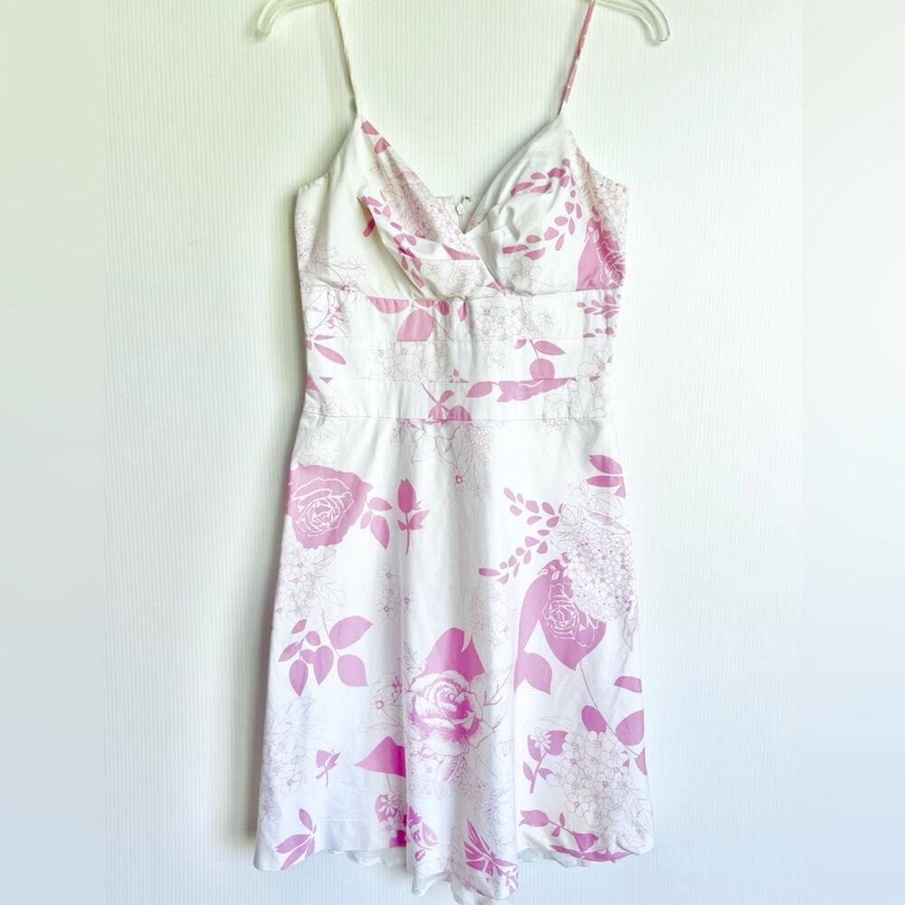 Vintage 90s B Moss Floral Coconut Girl Spaghetti Strap Mini Dress 4